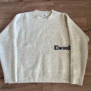 NWOT Elwood Knit Crewneck Sweater White Size M